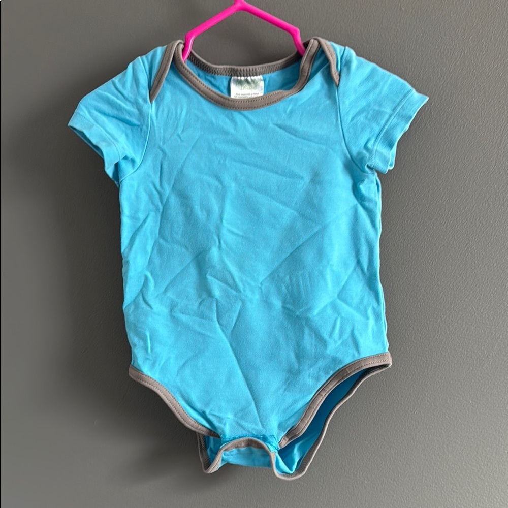 PK Beans Vibrant Blue Bodysuit with Cap Sleeves